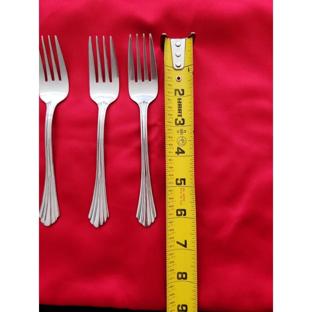 6 ONEIDA DUBLIN Stainless Flatware Lot 4 Salad Forks 2 Dinner Forks Retired